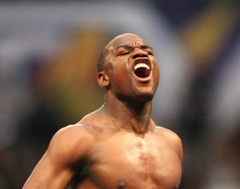 Floyd Mayweather defeated Paul Big Show Wight during WrestleMania XXIV at the Citrus Bowl on Sunday, March 30, 2008, in Orlando, Florida. (Jacob Langston/Orlando Sentinel/MCT
