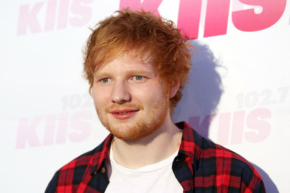 Ed Sheeran arrives to 102.7 KIIS FM&apos;s 2014 Wango Tango in Los Angeles, May 10, 2014. (Krista Kennell/Abaca Press/MCT)