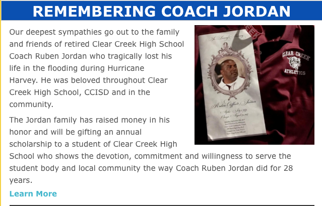 Donate to scholarship in Coach Jordans name