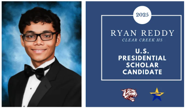 Ryan Reddy Chosen as Candidate for Presidential Scholar Program